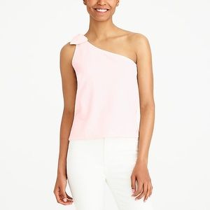 J. Crew Factory Pink One-Shoulder Top